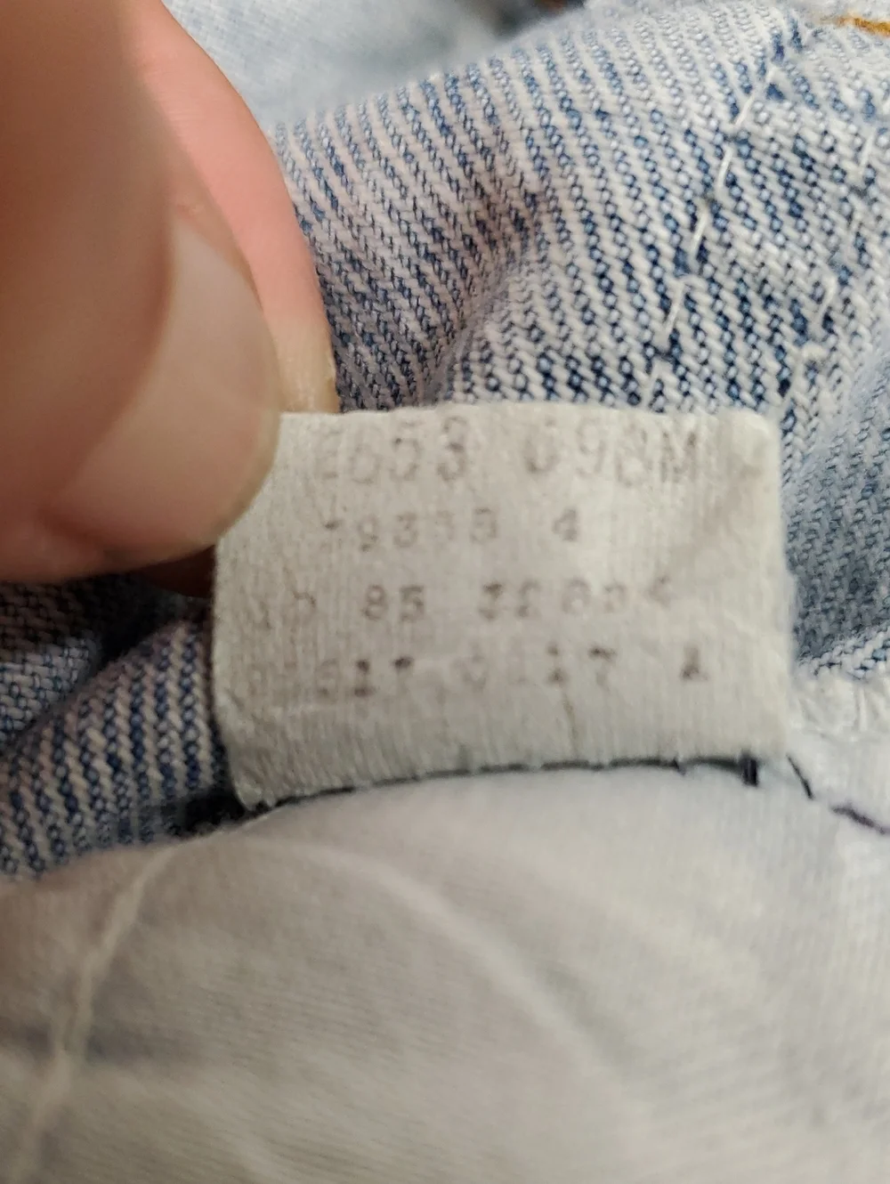 Vintage 80s Levi's Orange Tab 698 Distressed Straight Leg Light Wash Jeans W36